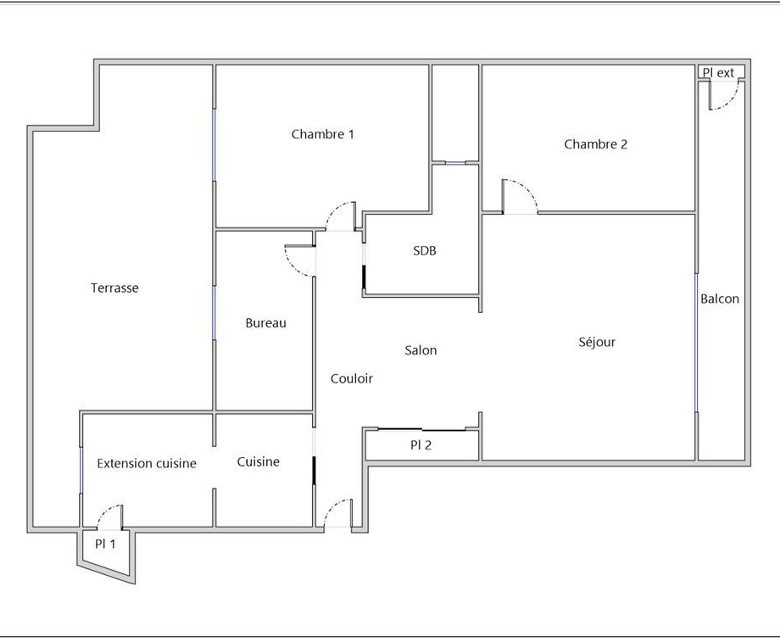 T4 - TERRASSE 27M2 - BALCON - DERNIER ETAGE