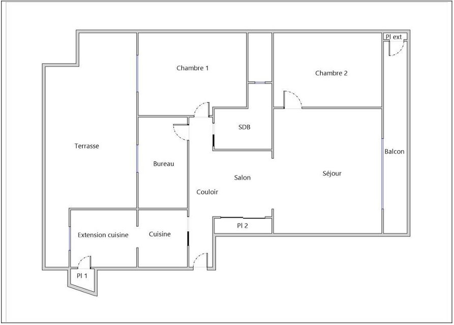 T4 - TERRASSE 27M2 - BALCON - DERNIER ETAGE